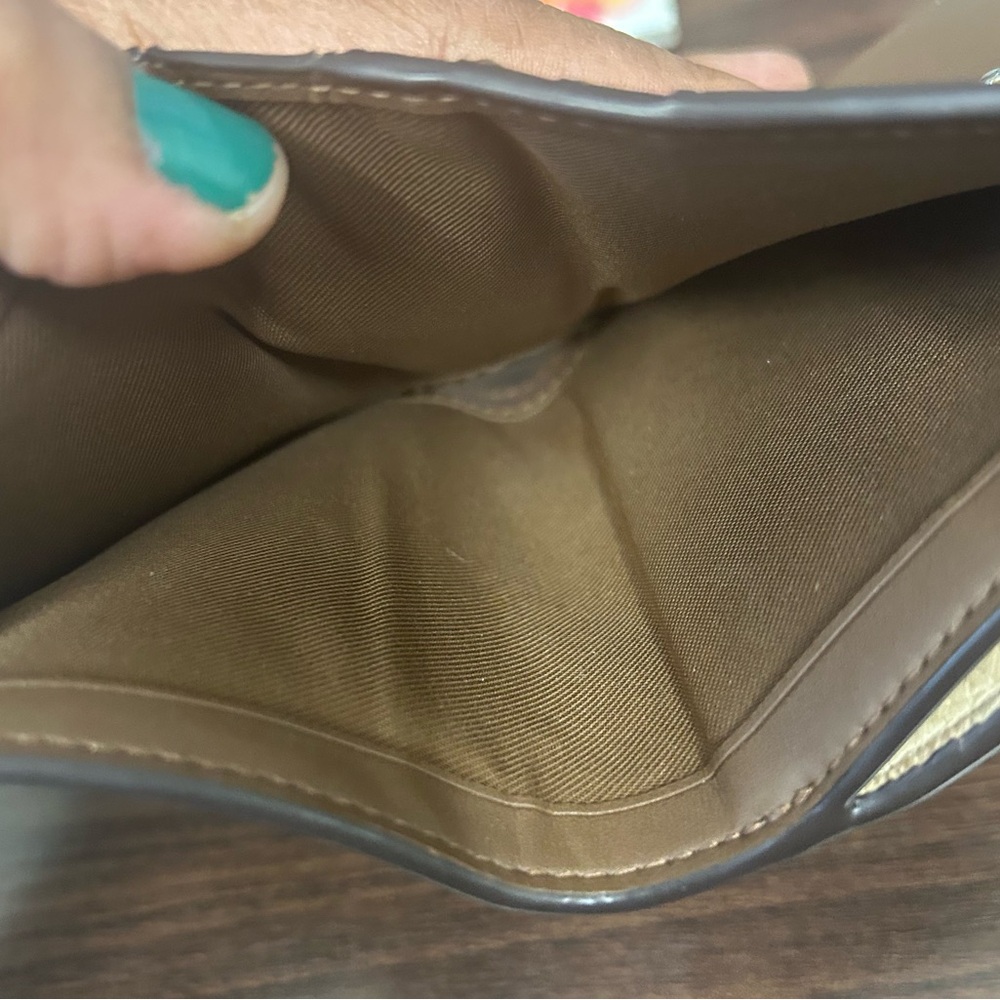 Coach Small Morgan Wallet In Colorblock Leather & Signature Canvas 🤎🤎🤎🤎🤎 - Picture 3 of 9